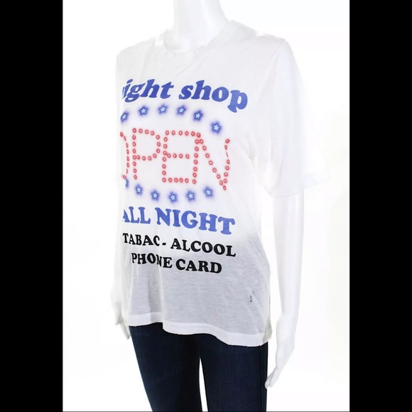 Filles A Papa Distressed Night Shop Graphic Tee - Picture 3 of 7